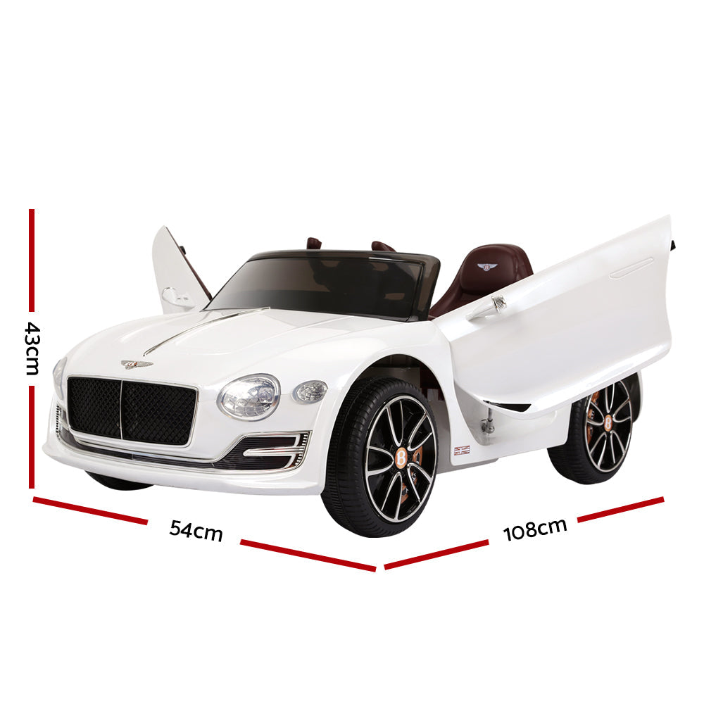 NNEDSZ Bentley  Car Licensed Electric Toys 12V Battery Remote Cars White