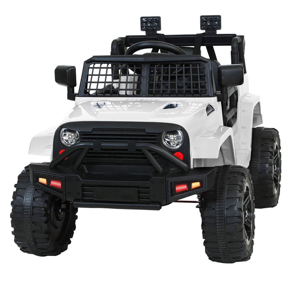 NNEDSZ Kids Ride On Car Electric 12V Car Toys Jeep Battery Remote Control White