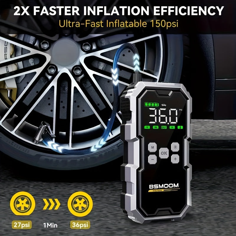 NNETM Cordless Car Jump Starter with Air Compressor